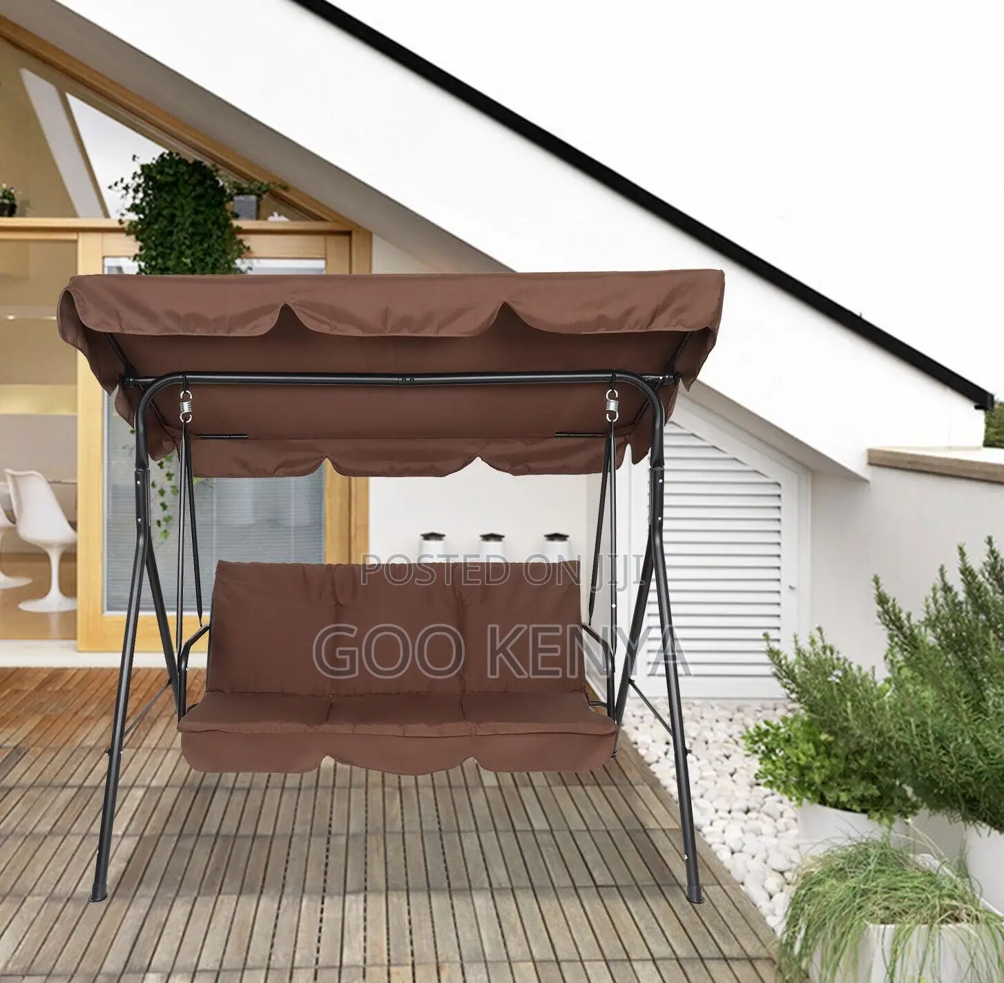 Home Swing Chair;Garden Hanging Swing Chair With Stable Umbrella Stand