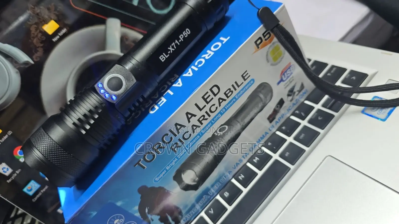 Bl-X71-P50 Super Bright 2000 Lumen Rechargeable Led Flashlight