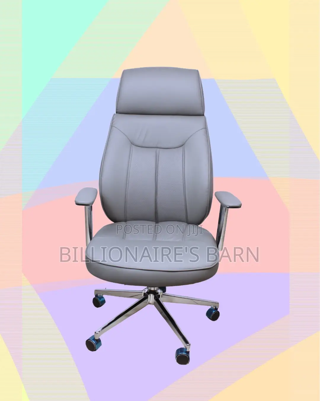Space-Saving Grey Chair Executive (New | Perfect for Home Office