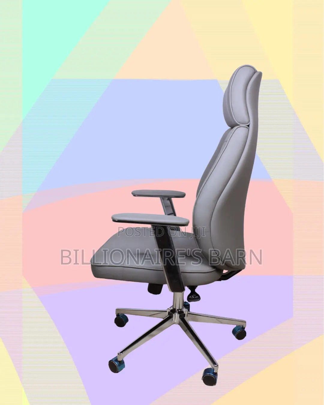 Space-Saving Grey Chair Executive (New | Perfect for Home Office