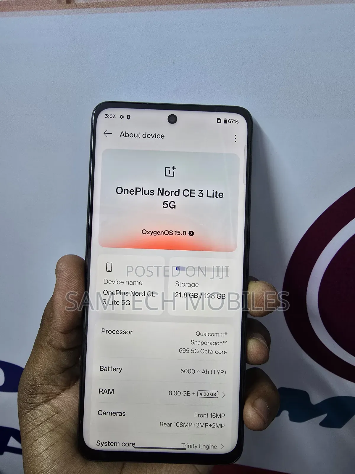 OnePlus Nord CE 3 Lite 5G 128 GB Gray