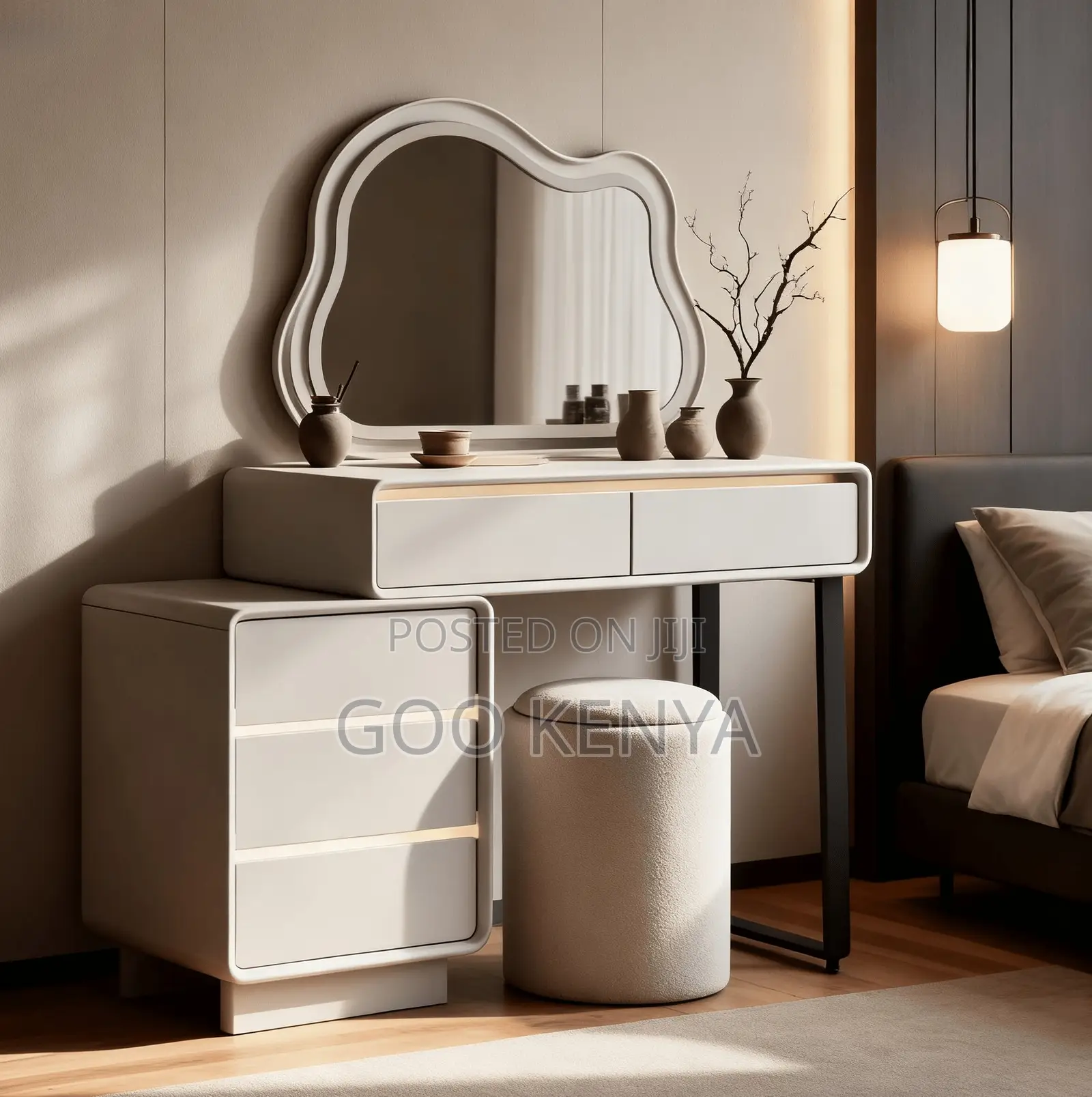 Home Dressing Home; Space-Saving Wooden Makeup Table With Storage