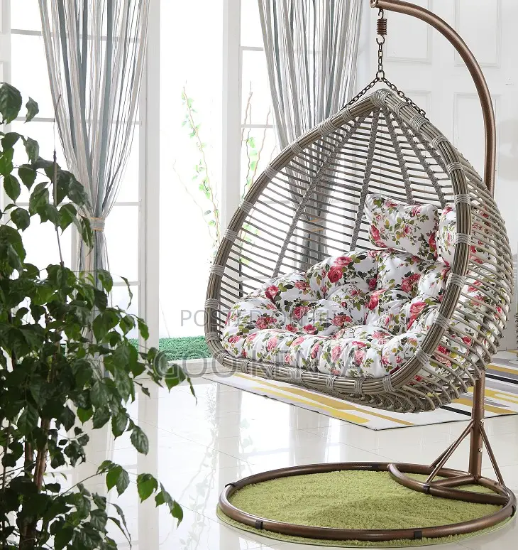 Home Chair; 2-Seater Durable Outdoor Patio With Wicker Basket Design