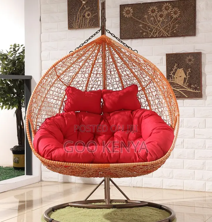Home Chair; 2-Seater Durable Outdoor Patio With Wicker Basket Design