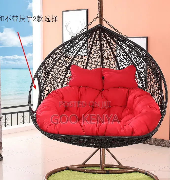 Home Chair; 2-Seater Durable Outdoor Patio With Wicker Basket Design