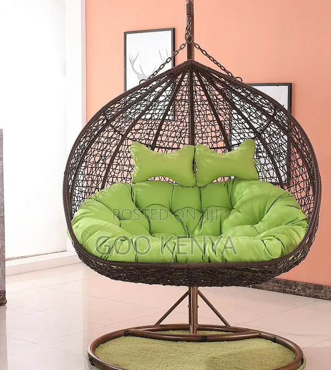 Home Chair; 2-Seater Durable Outdoor Patio With Wicker Basket Design