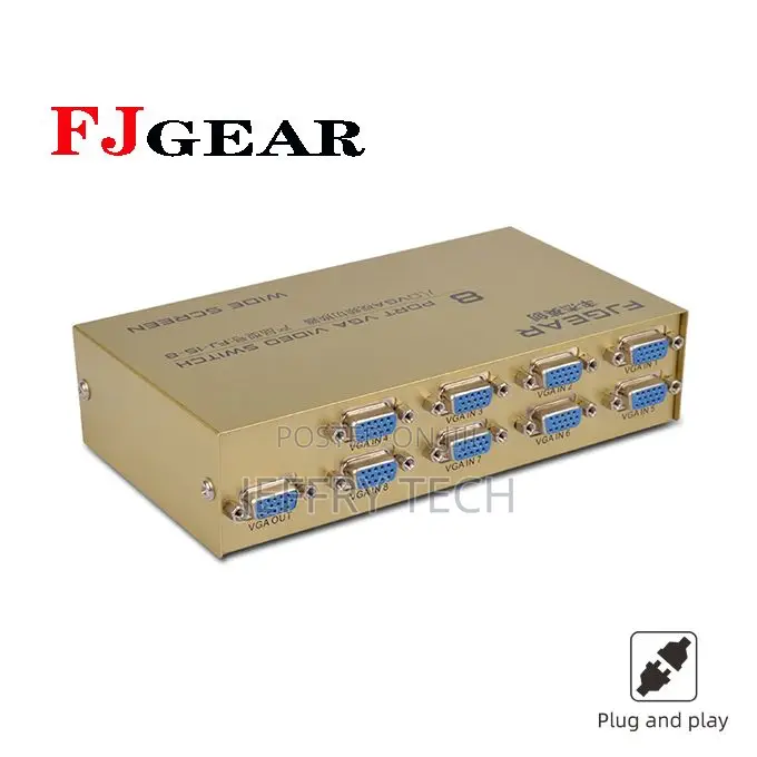 8-in-1 8-Port Vga Switch Box Video Splitter Pc Monitor Selector