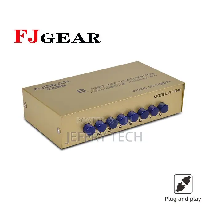 8-in-1 8-Port Vga Switch Box Video Splitter Pc Monitor Selector
