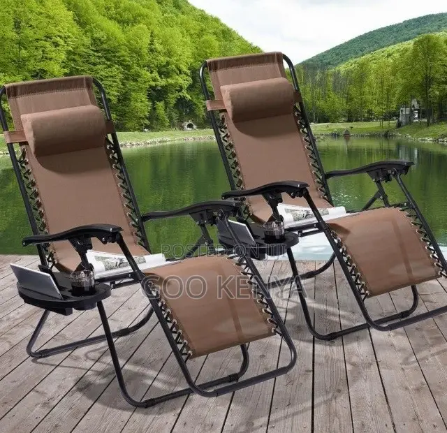 Home Chair; Portable Outdoor Recline Chair With Zero Gravity For Beach