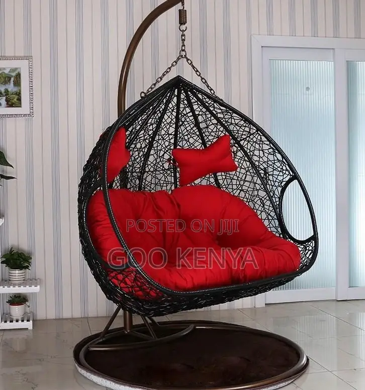 Home Chair; Balcony Swing Chair – Two-Seater Wicker Hanging Basket