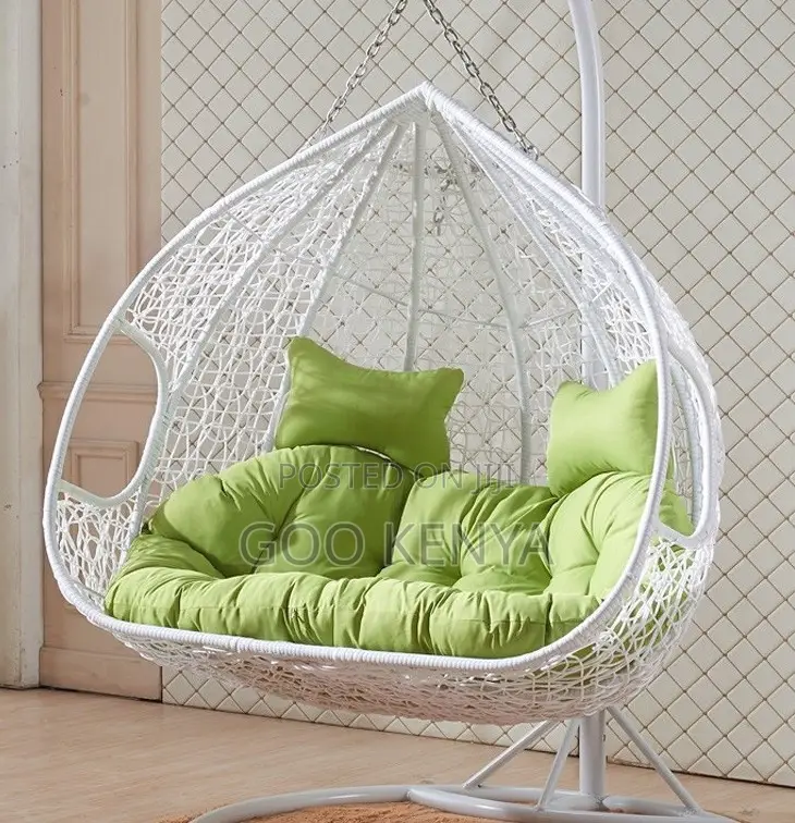 Home Chair; Balcony Swing Chair – Two-Seater Wicker Hanging Basket