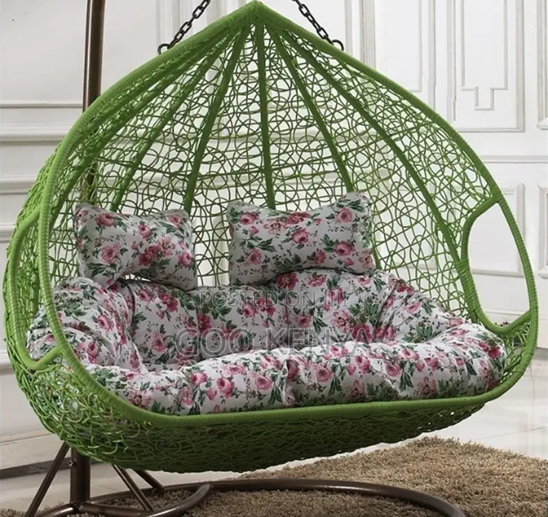 Home Chair; Balcony Swing Chair – Two-Seater Wicker Hanging Basket