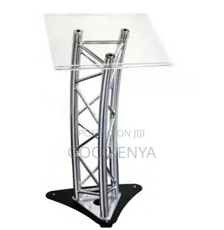 Podium Stand;Modern Triangle Base Acrylic Podium Sturdy Aluminum Truss