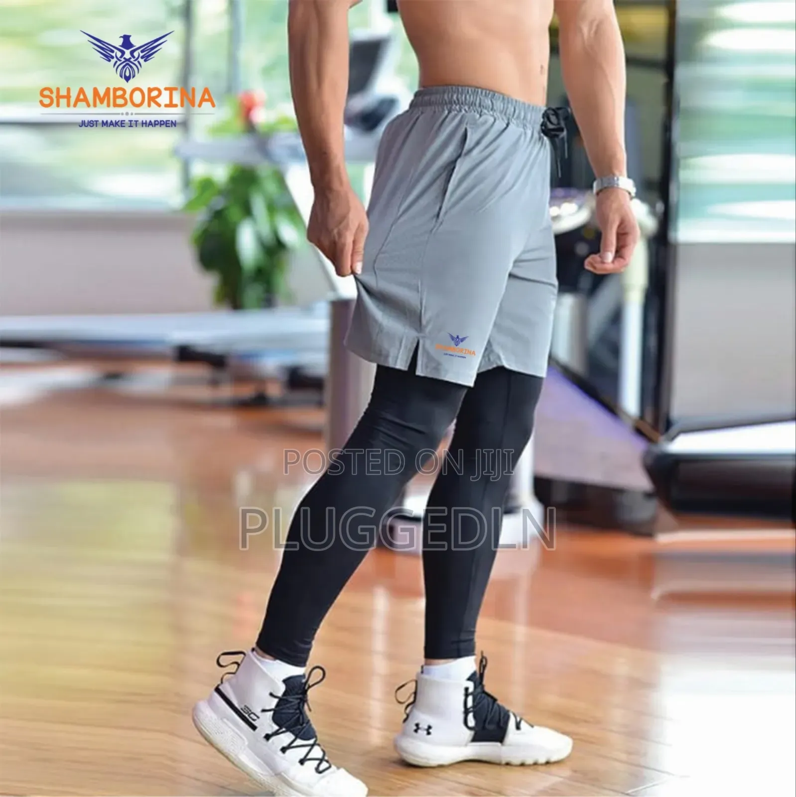 2 in 1 Mens Gym Short With Leggings