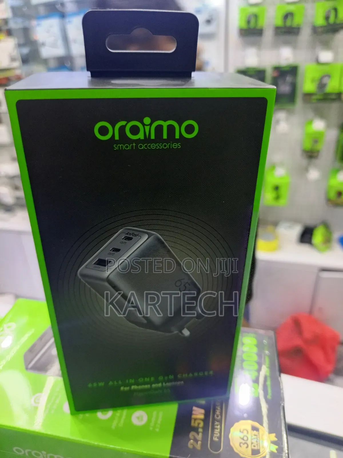 Oraimo Hypergan 65w Usb-C Fast Charger – Compact Power Adapter
