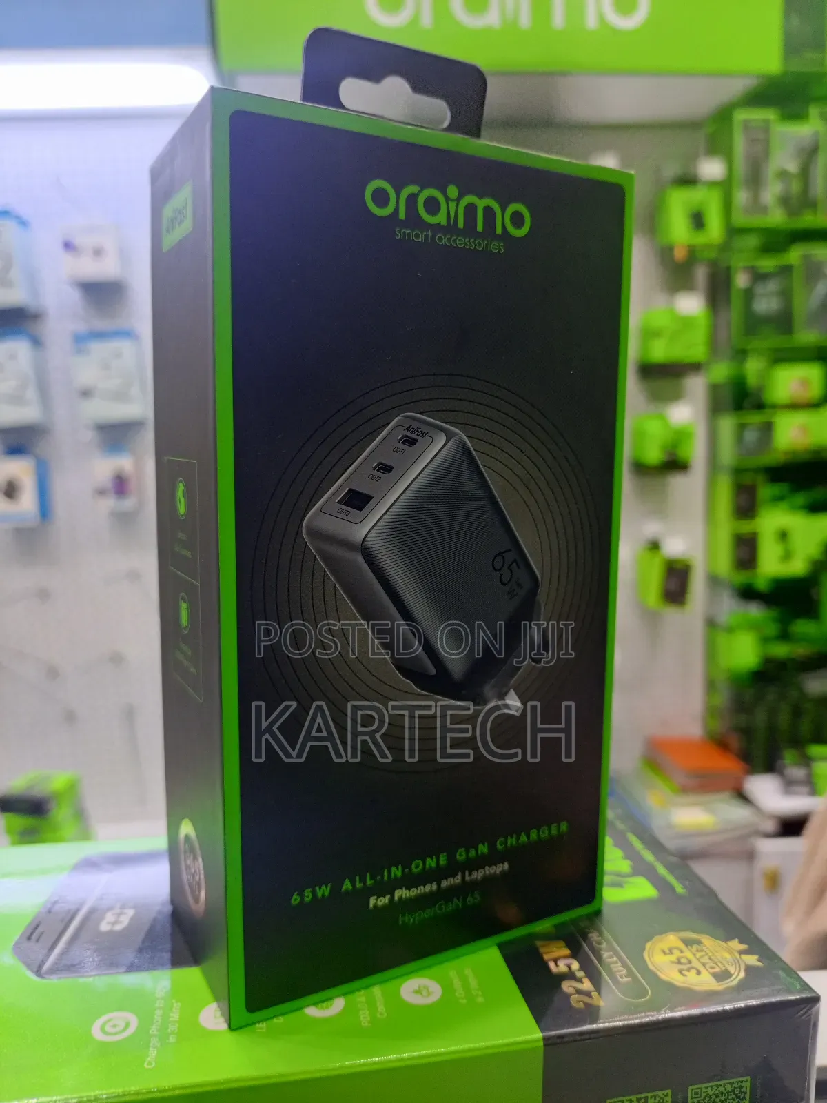 Oraimo Hypergan 65w Usb-C Fast Charger – Compact Power Adapter