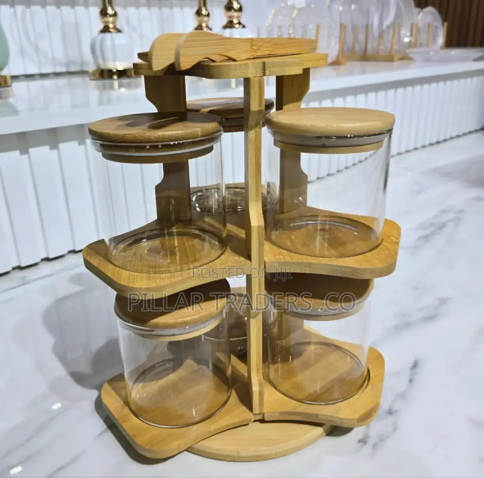 Tabletop Bamboo Spice Rack