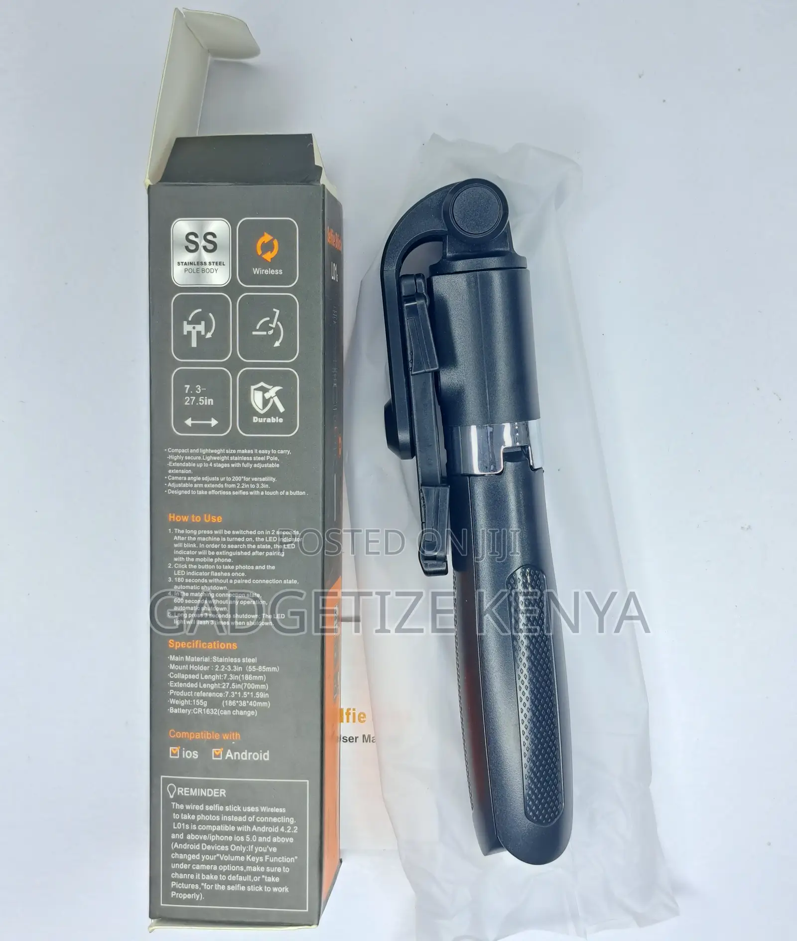 Extendable Selfie Stick Tripod Phone Holder (Wireless Connectivity)