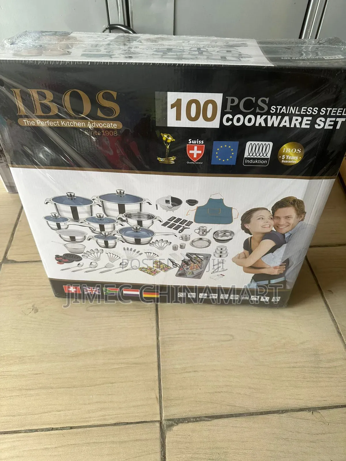 100pc Ibos Stainless Steel Cookware Set