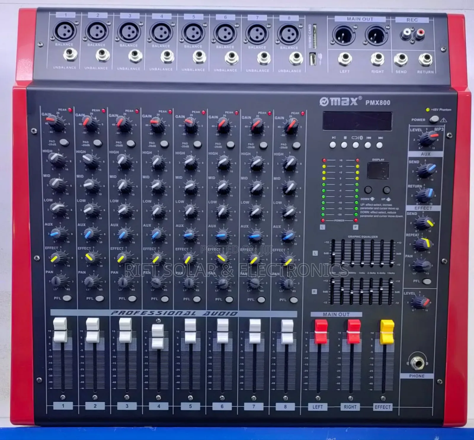 New Model 8 Channels Max Professional Powered Mixer Made in Japan