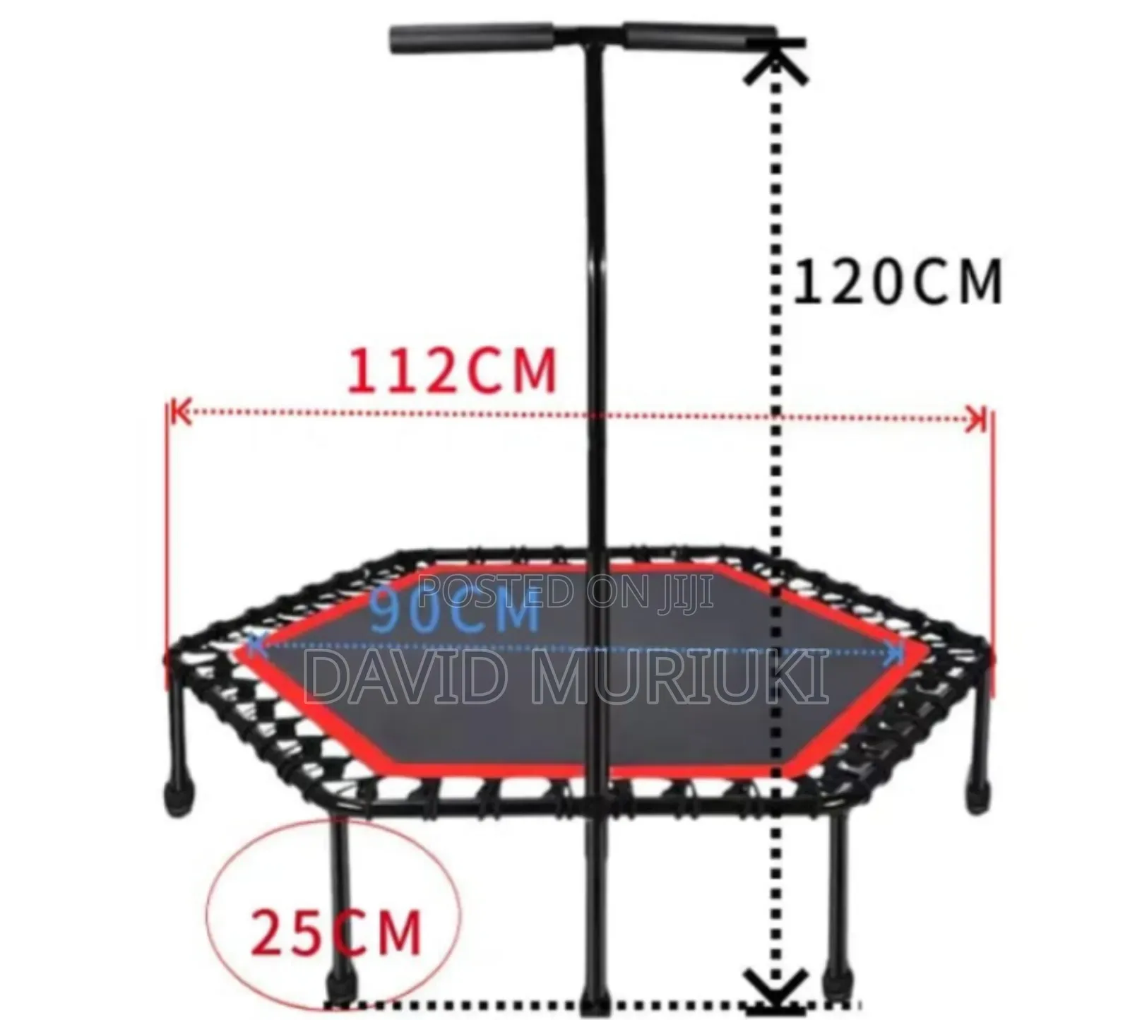Hexagon Trampoline With a Handle