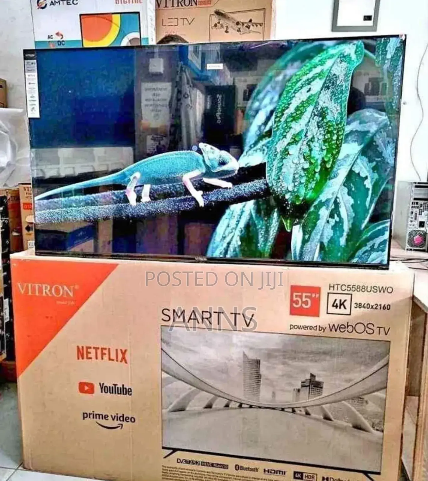 Vitron 55 Inch Smart Android Tv (1.2 Years Warranty) Htc558u/ Netflix