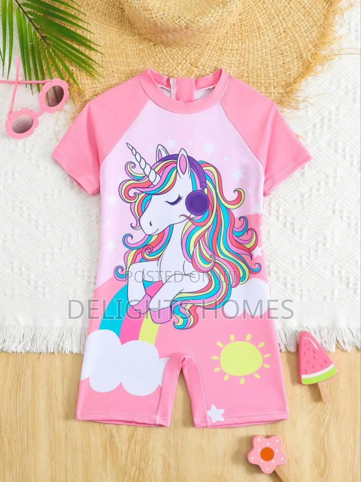 Kids Cartoon Themed Swimming Costumes With Cap_zaw