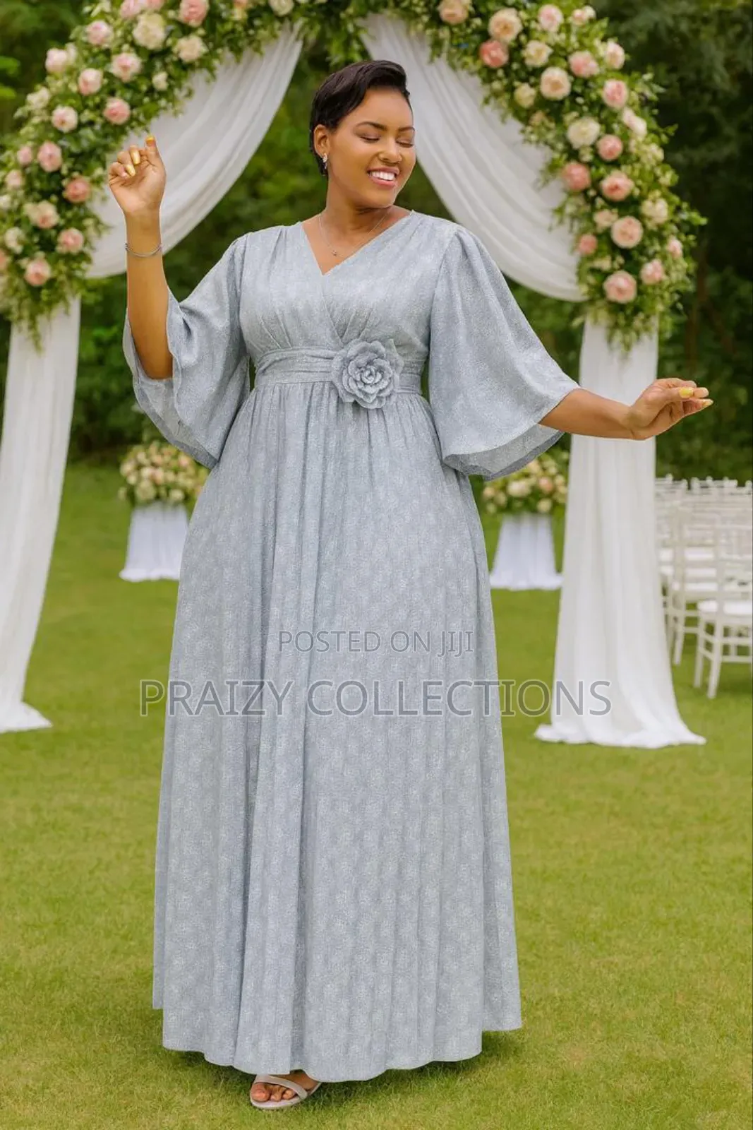 Elegant Pleated Maxi Dress