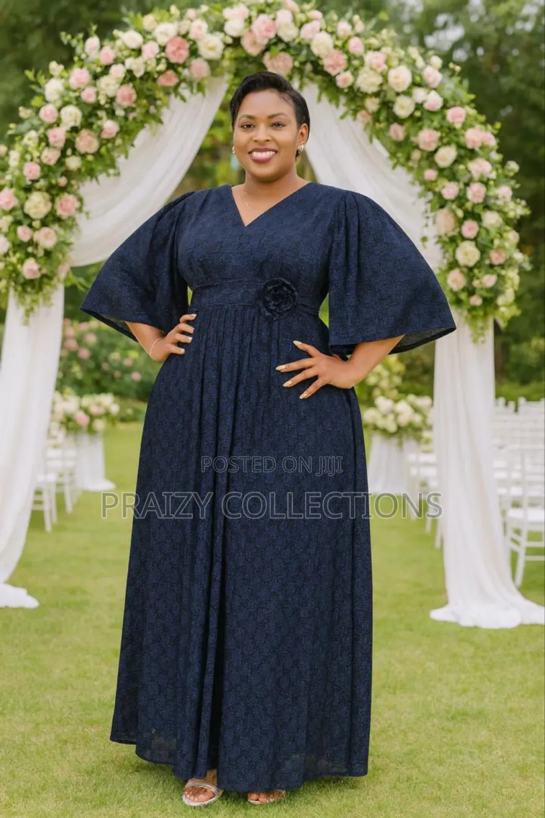 Elegant Pleated Maxi Dress