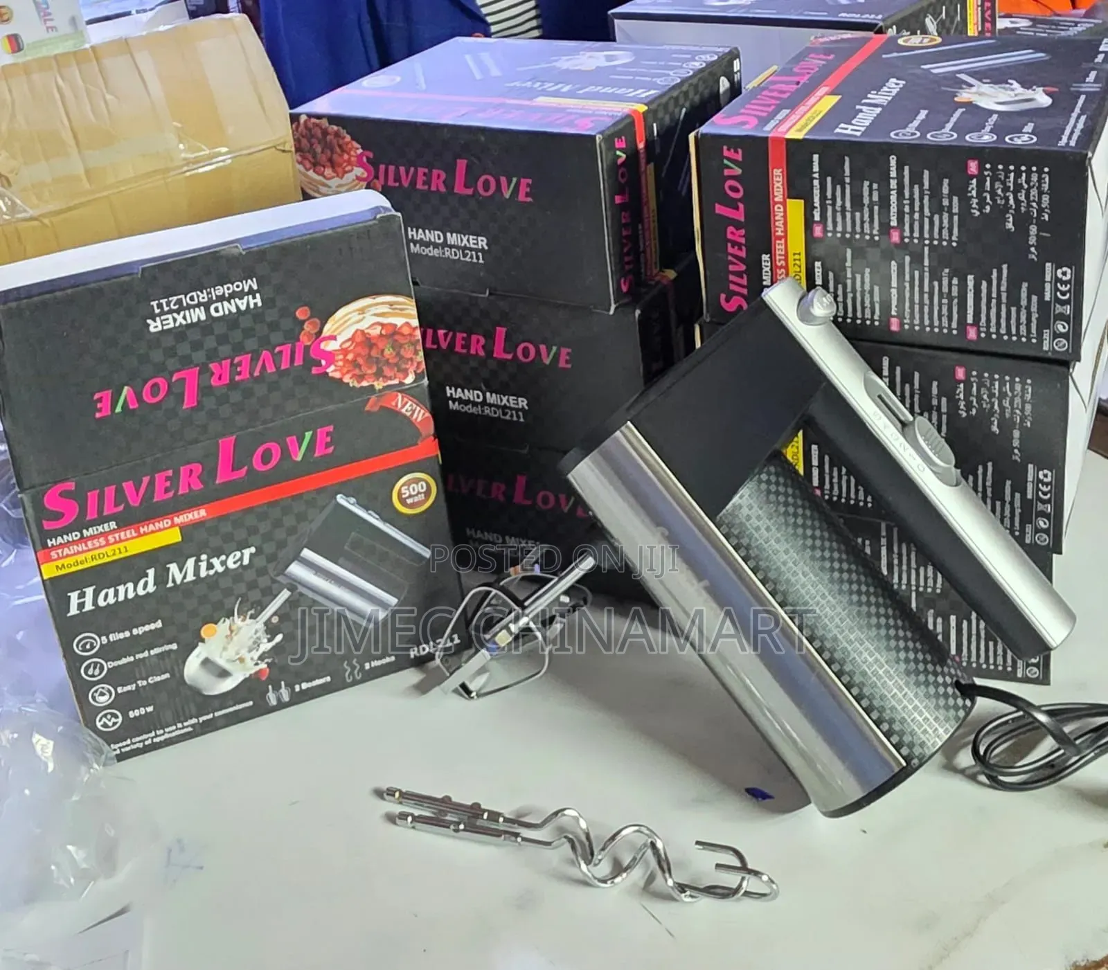 Silver Love Hand Mixer
