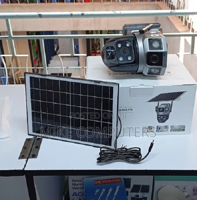 Solar Light Camera Wifi Dual Lens PTZ 4mp Wifi Solar
