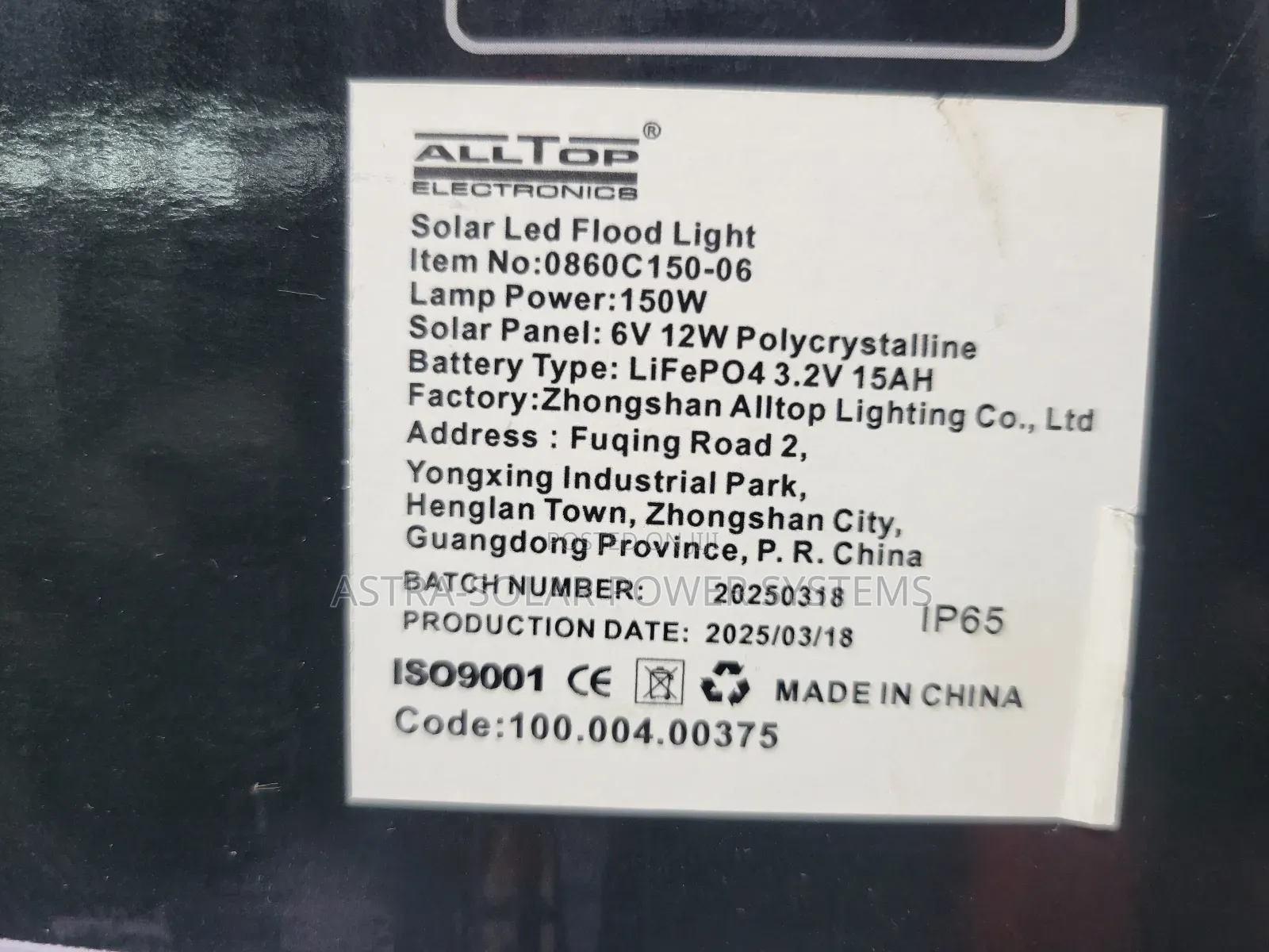 Alltop 150w Solar Floodlight With Motion Sensor