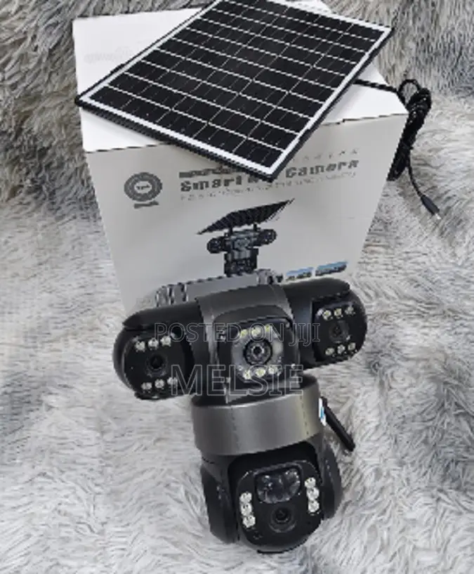 4g Triple Lense Solar PTZ Camera With Solar Triple Lens Camera
