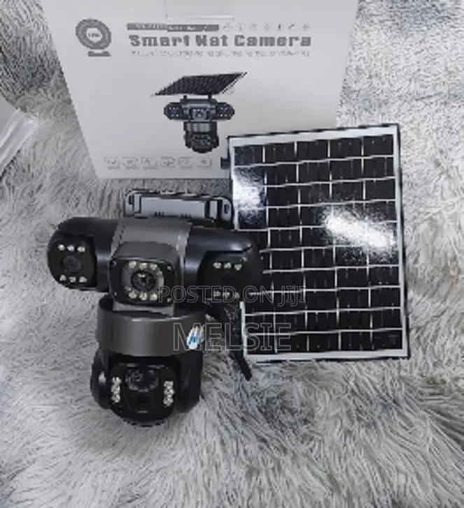 Triple Lens Solar Wifi Enabled Security Camera - 24/7 Monitoring