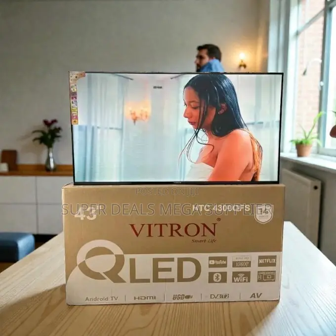 1 Year Warranty Hd Display Vitron 43 Inch Qled Smart Led Tv