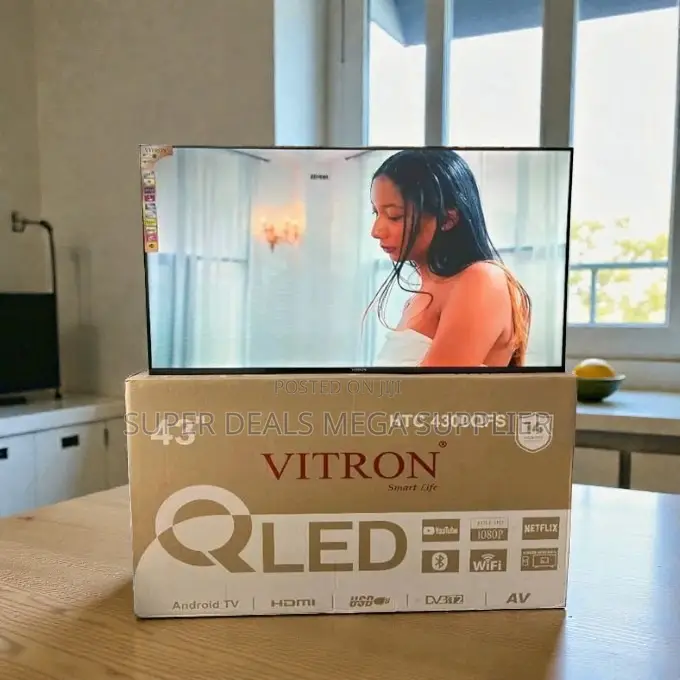 1 Year Warranty Hd Display Vitron 43 Inch Qled Smart Led Tv