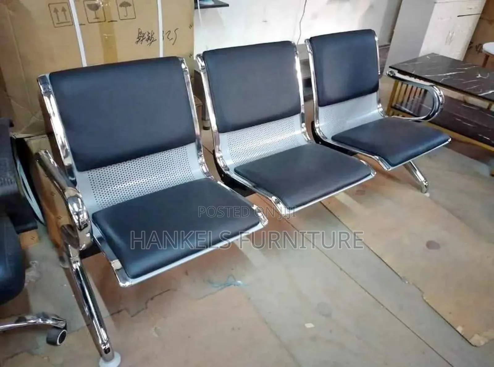 Heavy-Duty 3 Seater Waiting Chair – Office Institutional Use