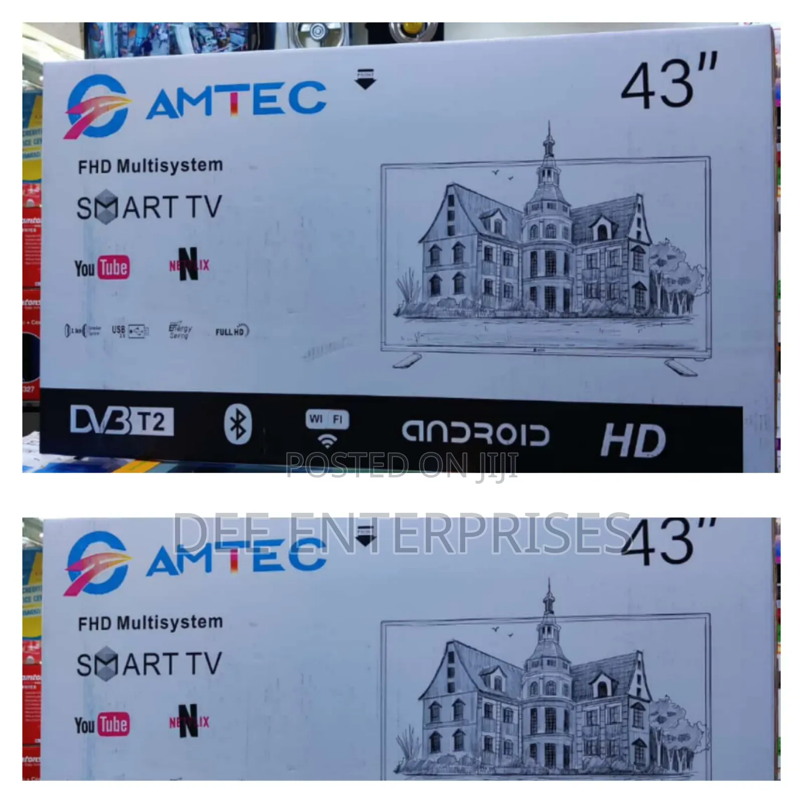 Amtec 43" Smart Android Frameless Bluetooth