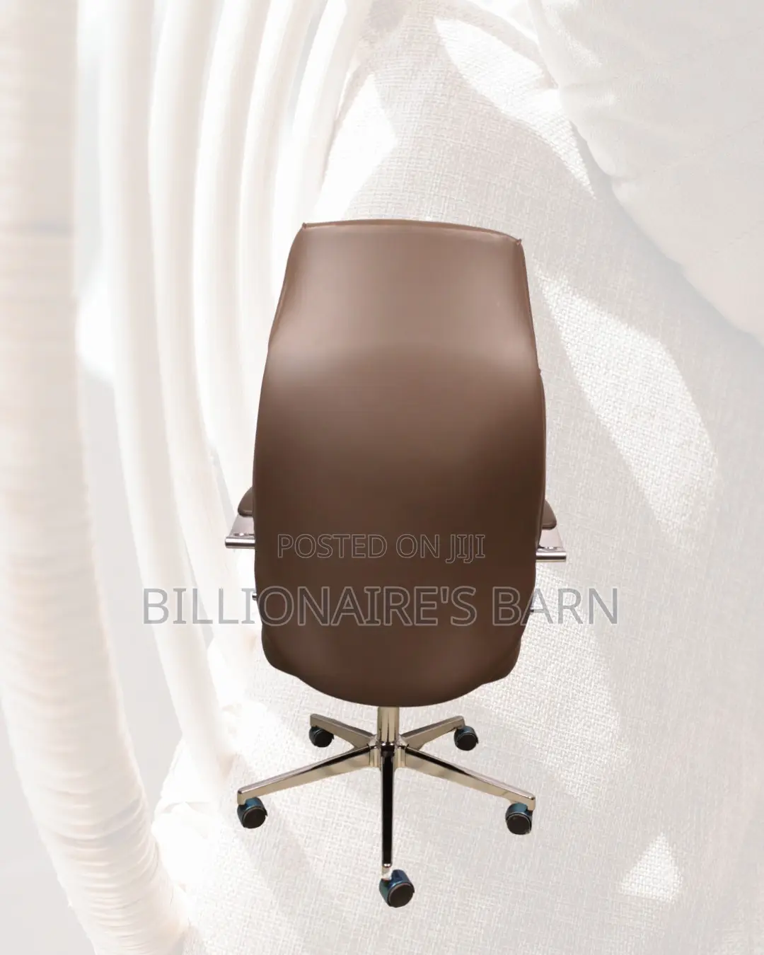 Ergonomic — Leather Brown Chair High-Density | Delivery Available