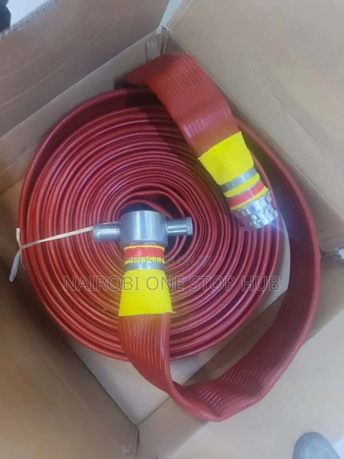 Red Fire Hose Pipe With Quick Connect Fittings
