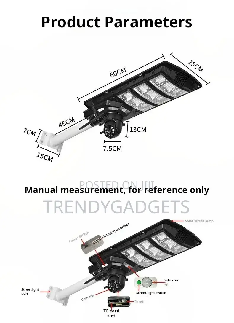 Ai Solar Camera + Lighting 2-in-1 Street Light System