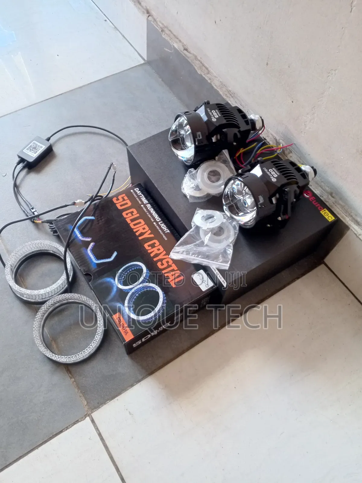 Dual Laser Bi-led Projectors 3′′ With 5d Glory Rings