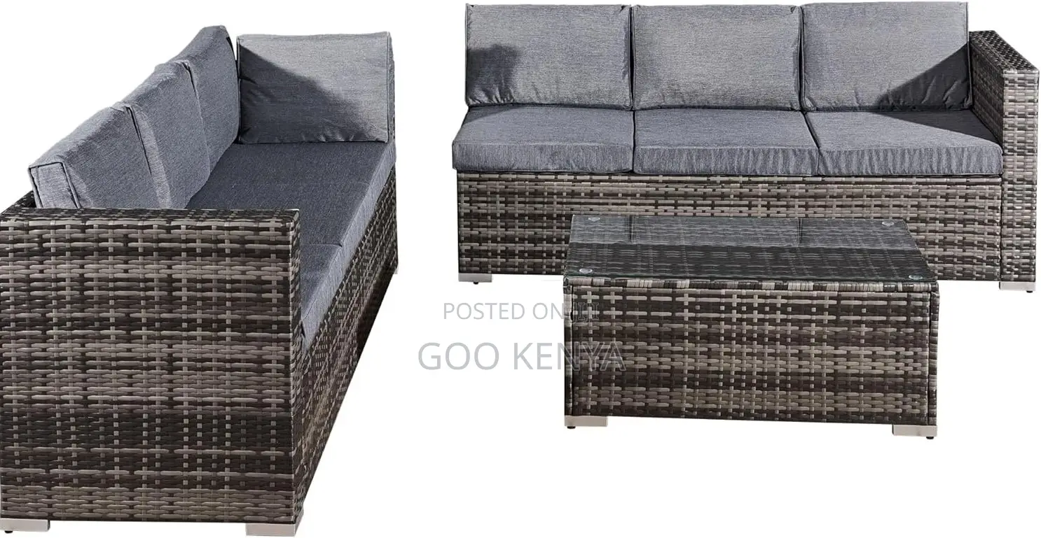 Home Sofa; Outdoor Rattan Set – Coffee Table and Chairs for Garden