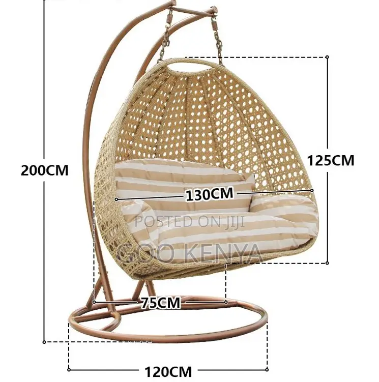 Home Chair; Outdoor Wicker Egg Chair – Classic Stationary Dome Swing