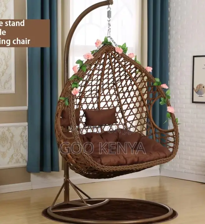 Home Chair; Outdoor Wicker Egg Chair – Classic Stationary Dome Swing