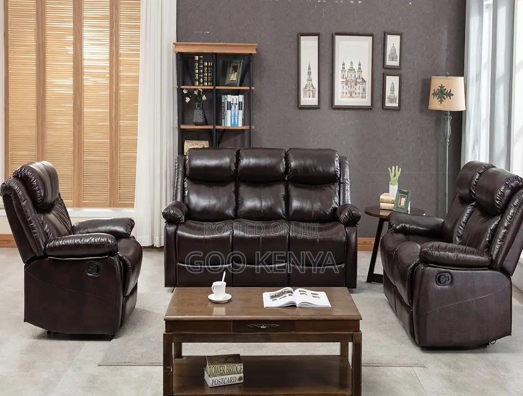 Home Sofa; Leather Loveseat Recliner Sofa Set for Living Room
