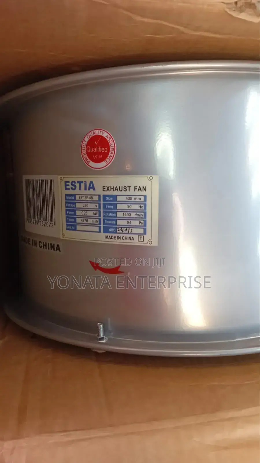 20" Estia 0.25kw Industrial Exhaust Fan (1400rpm)
