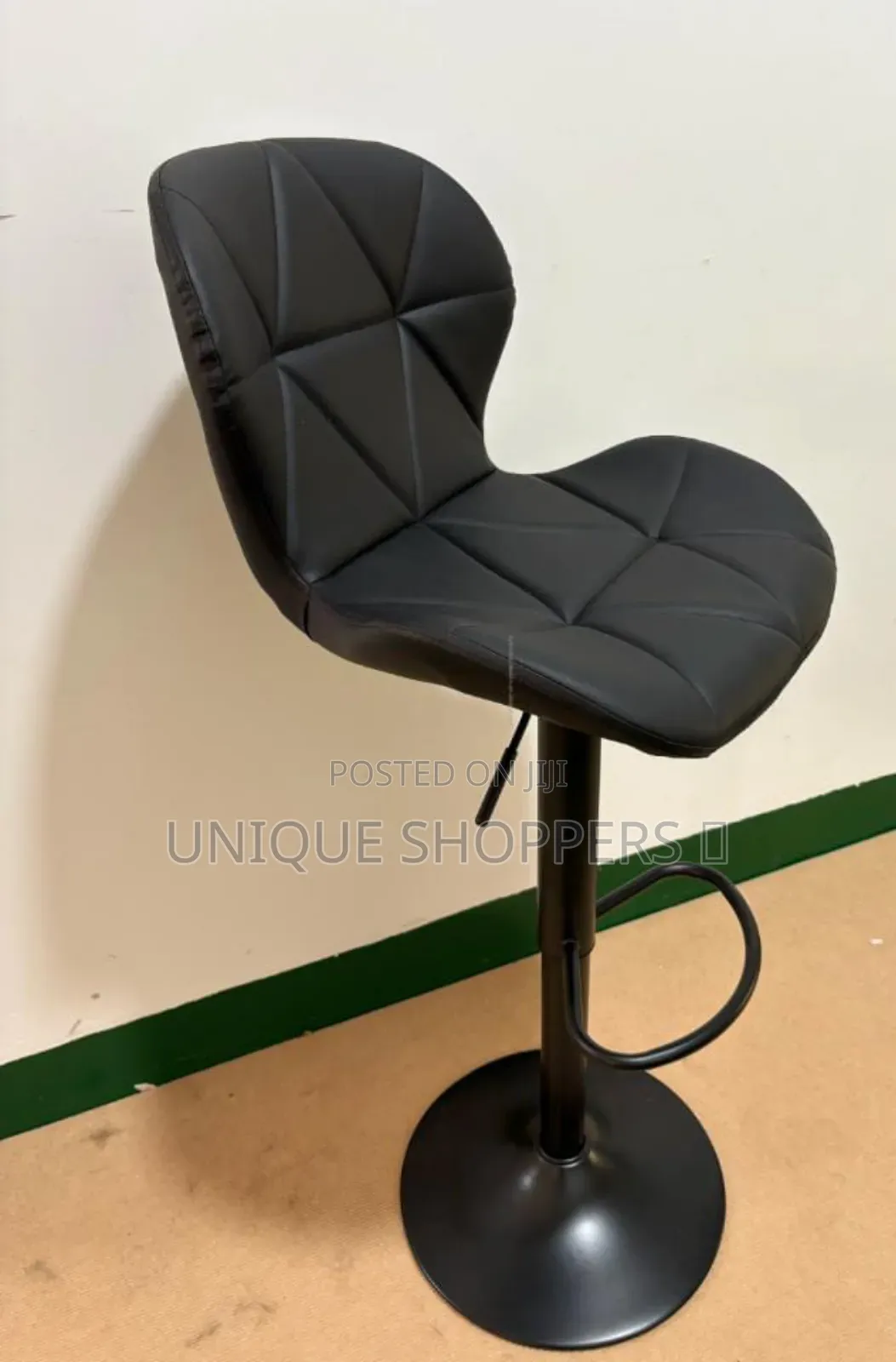 Alden Design Adjustable Counter-Height Faux Leather Modern Bar Stools.