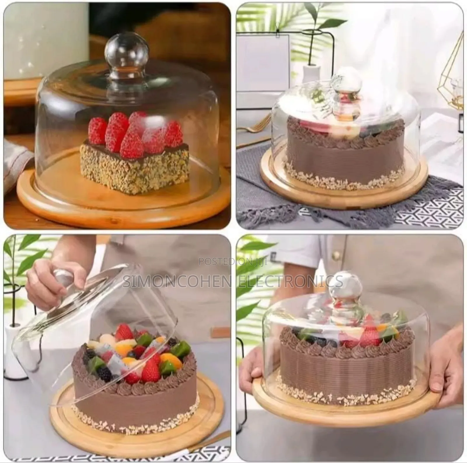 28cm Dome Shape Glass Cake Cover