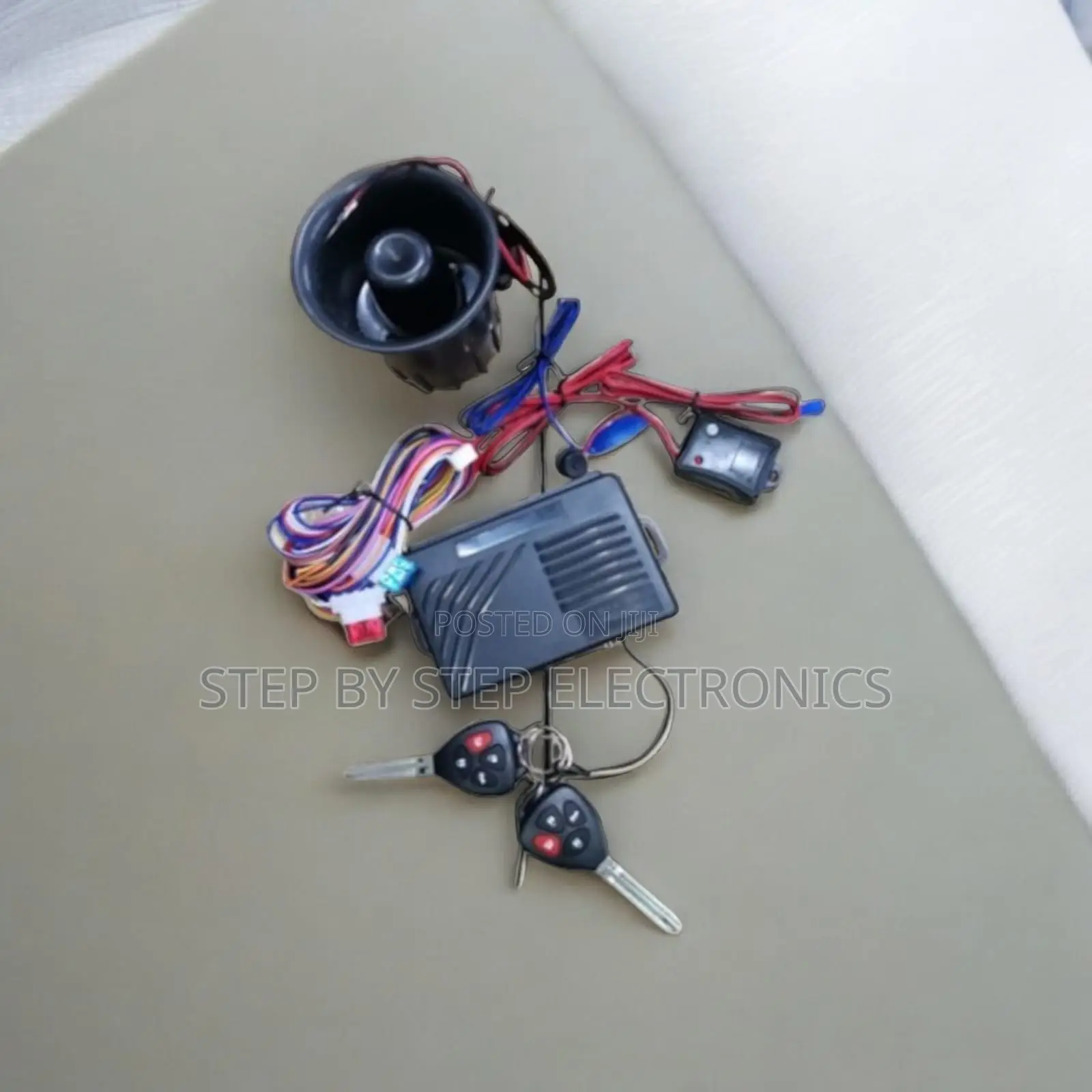 Certified Plug Play Car Alarm Kit With Two Flip Keys and Loud Siren